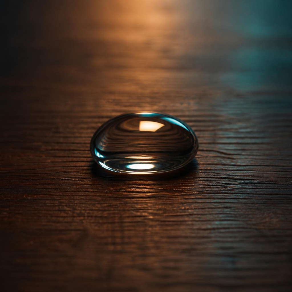 drop of water on wood